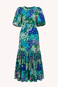 Nani Floral Puff Sleeve Midi Dress