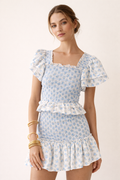 Lotte Floral Top and Ruffle Skirt Set