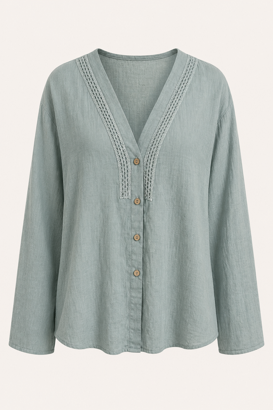 Kamila Linen V-Neck Blouse