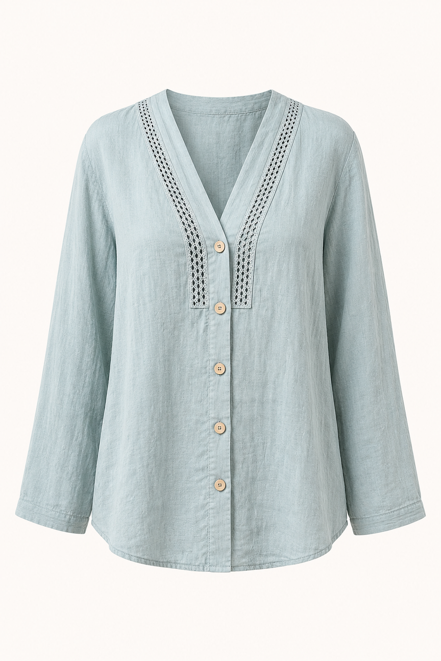 Kamila Linen V-Neck Blouse