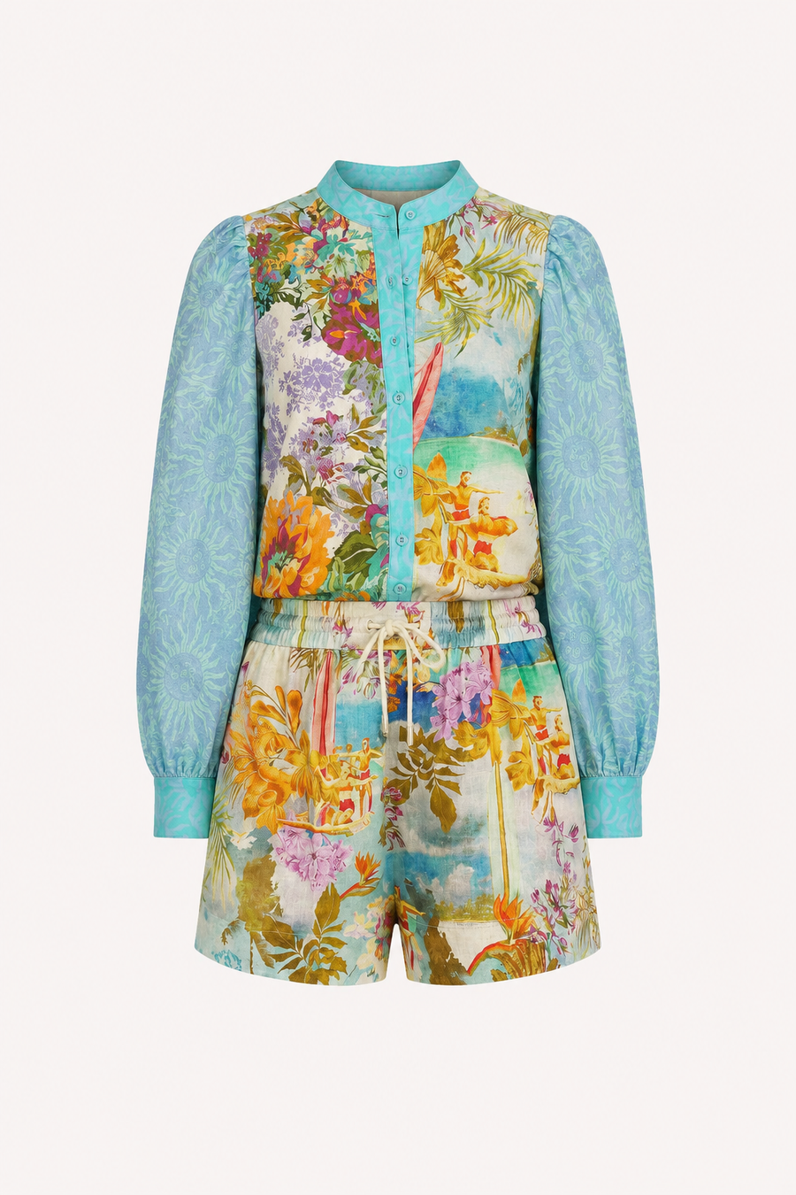Annika Floral Blouse and Shorts Set