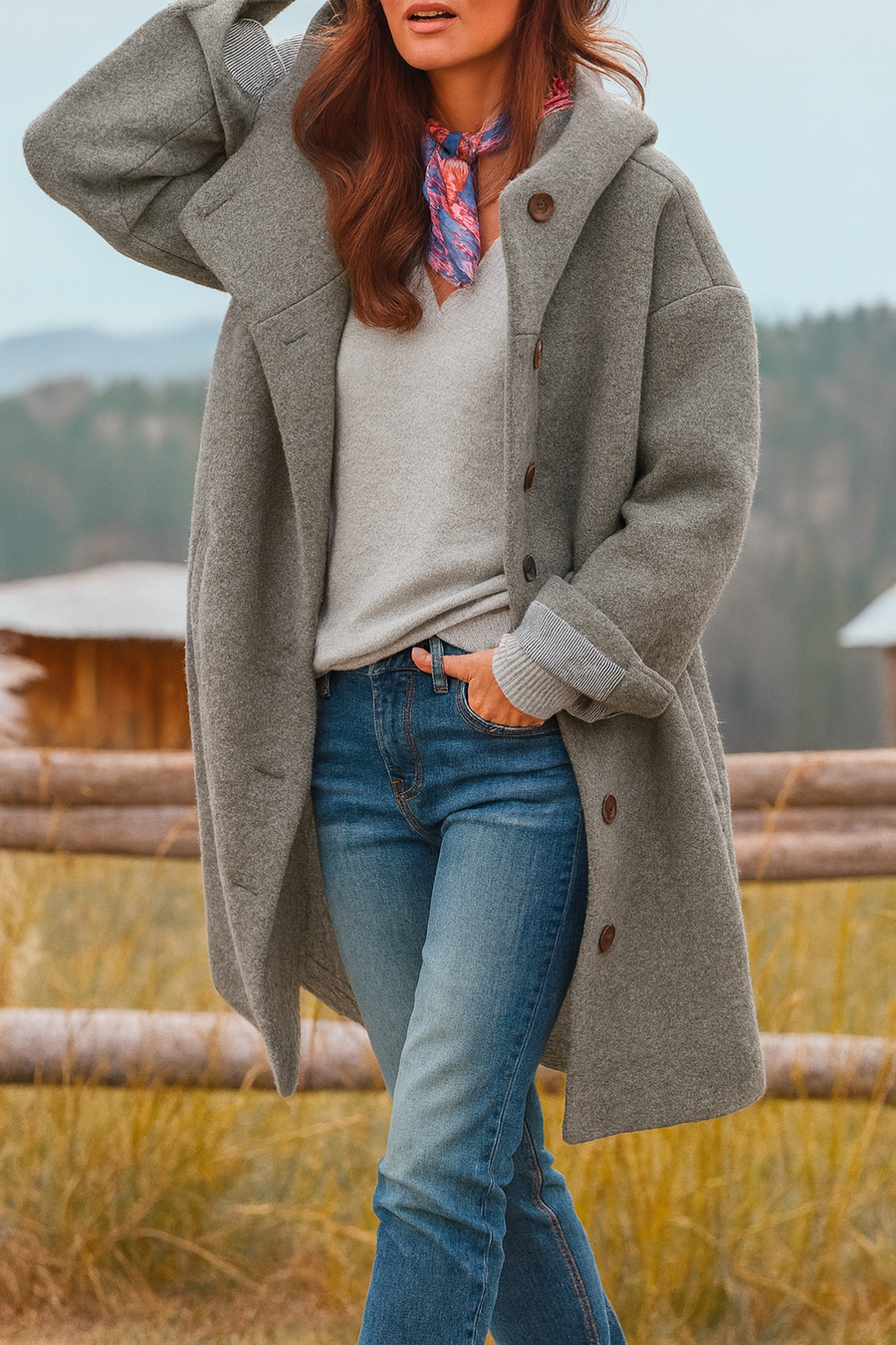 Eileen – Hooded Jacket with Elegant Silhouette