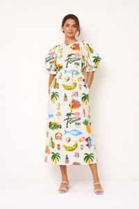 Stella Puff Sleeve Printed Dress