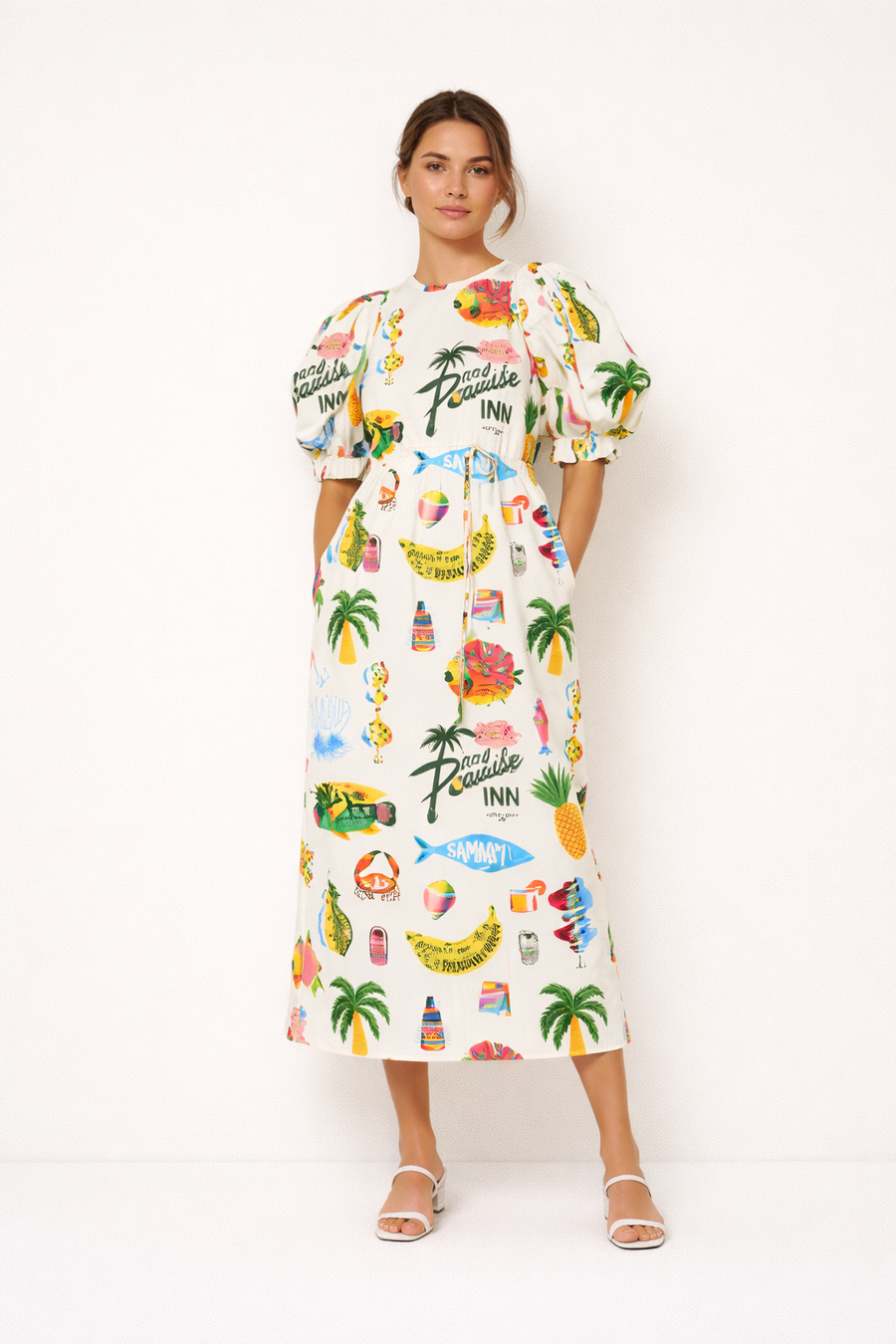 Stella Puff Sleeve Printed Dress