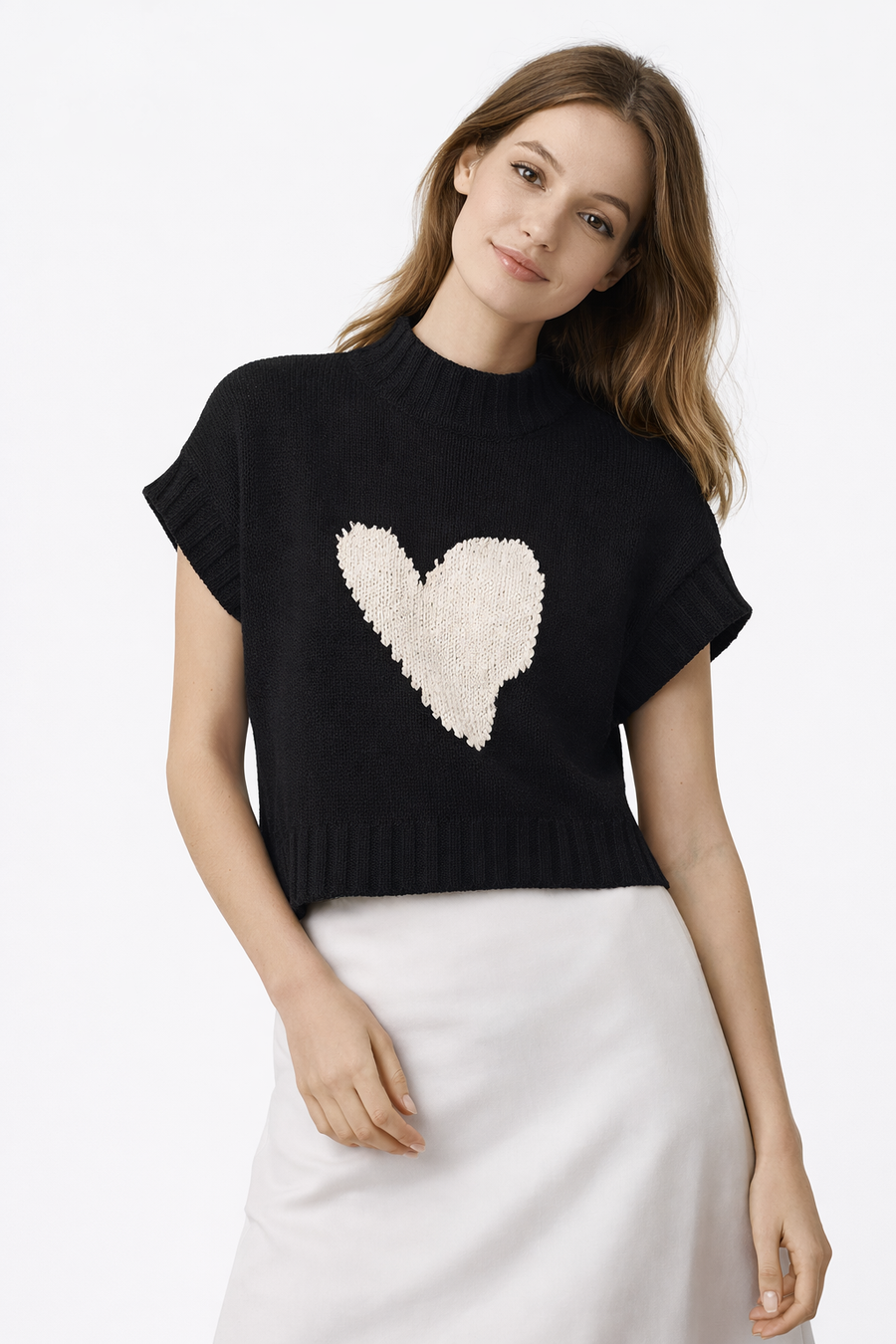 Bryndis Center Heart Knit Sweater