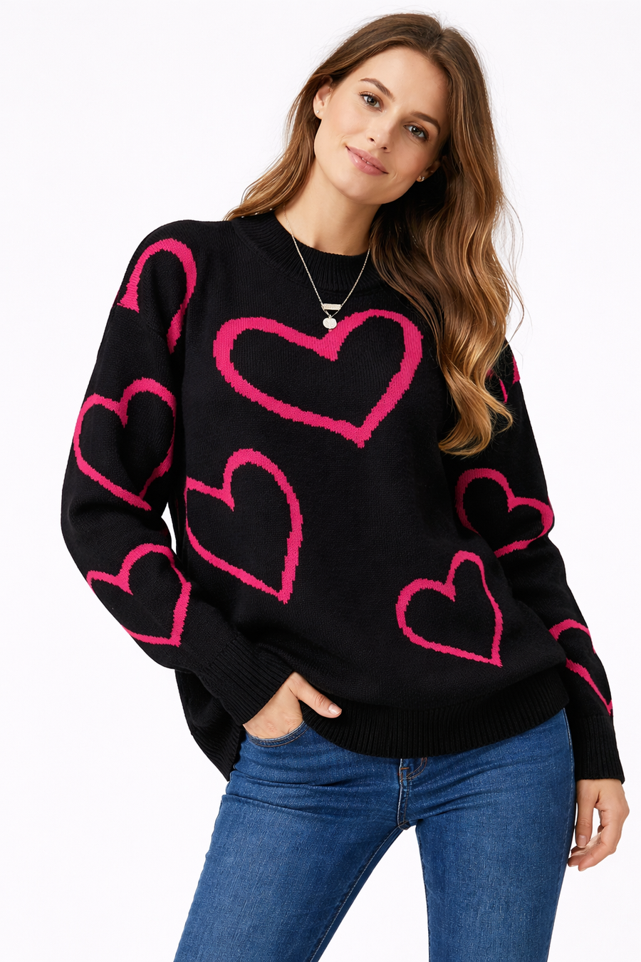 Karsvi Heart Knit Sweater