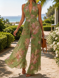 Rhosyn – Floral Chiffon Flora Wide-Leg Jumpsuit