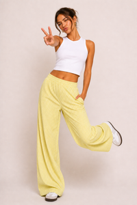 Naire Striped Wide-Leg Pants