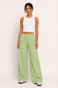 Naire Striped Wide-Leg Pants