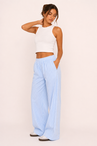Naire Striped Wide-Leg Pants