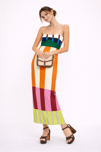 Keily Multicolor Strappy Maxi Dress