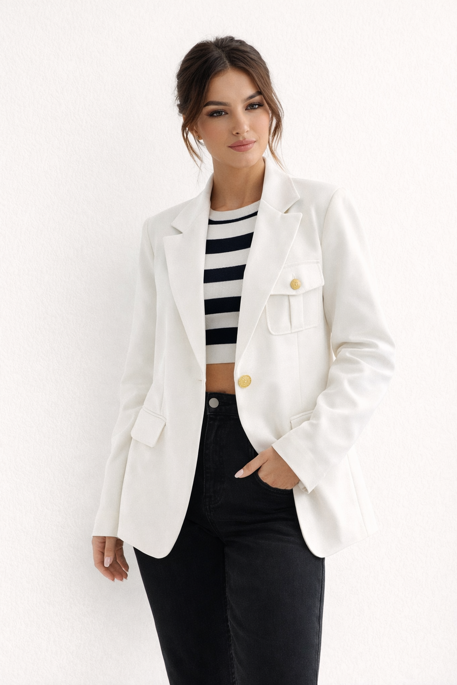 Luma Straight-Fit Lapel Blazer