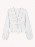 Vera V-Neck Bow Blouse