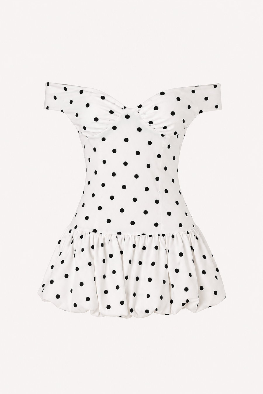 Mila Off-Shoulder Polka Dot Mini Dress
