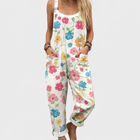 Hannah - Comfortable Printed Dungarees