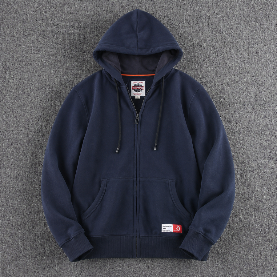 Ozren | Men's Full-Zip Hoodie with Kangaroo Pocket