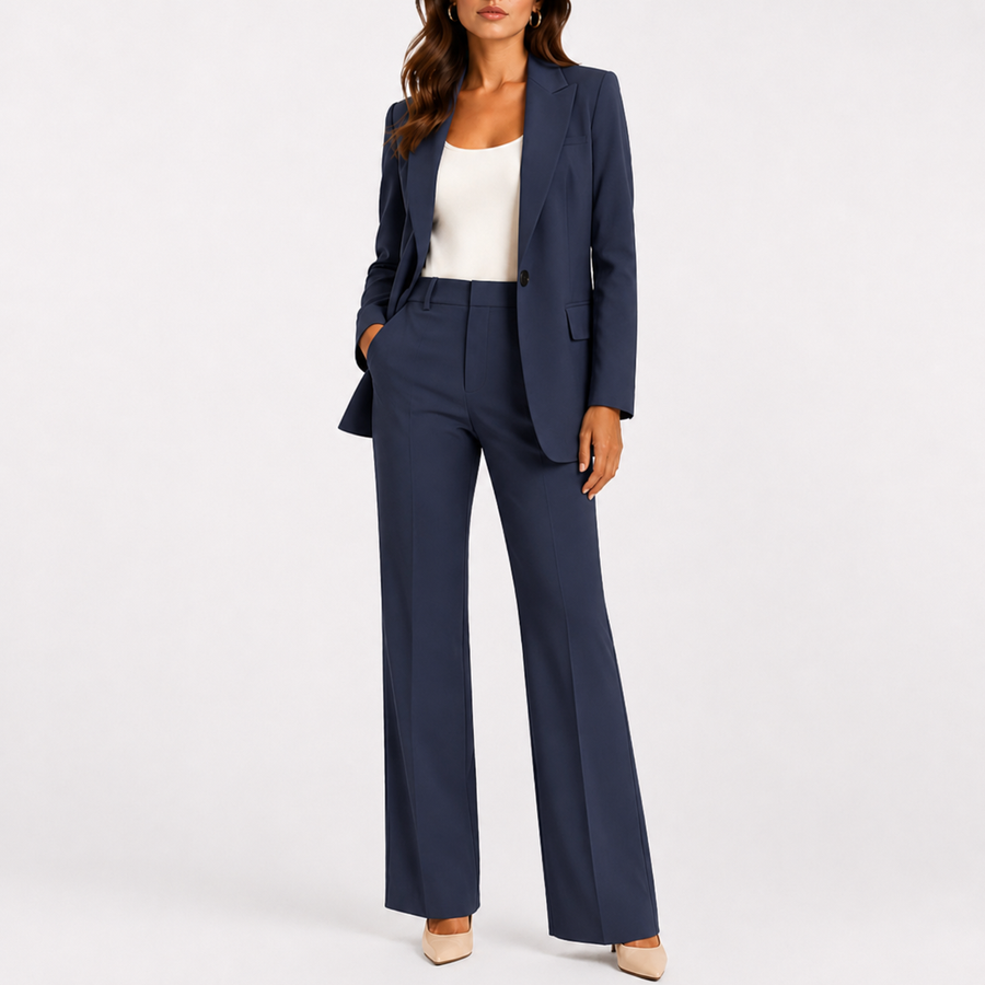 Tamsin | Women's Tailored Blazer & Wide Leg Pants Set