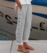 Camellia | Women's Striped Wide Leg Pants