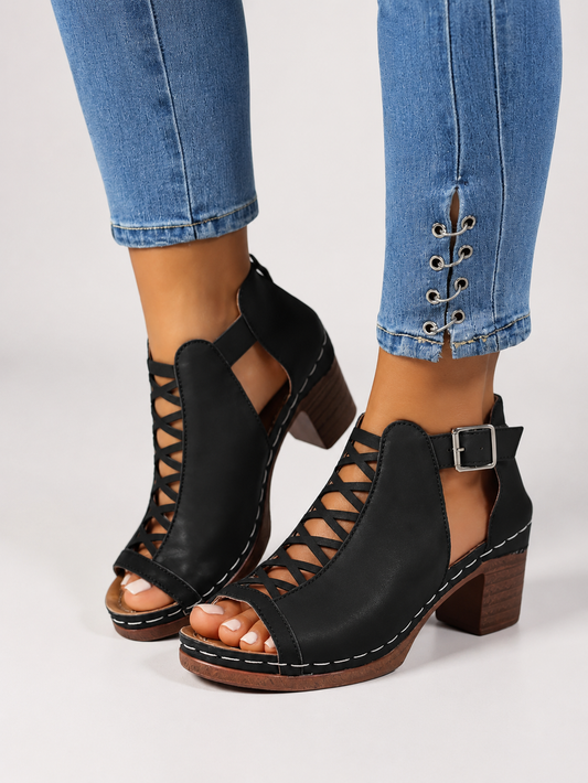 Vespera | Women's Lace-Up Block Heel Sandals