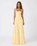 Kira – Ruched Square Neck Maxi Dress
