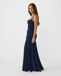 Kira – Ruched Square Neck Maxi Dress