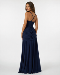 Kira – Ruched Square Neck Maxi Dress