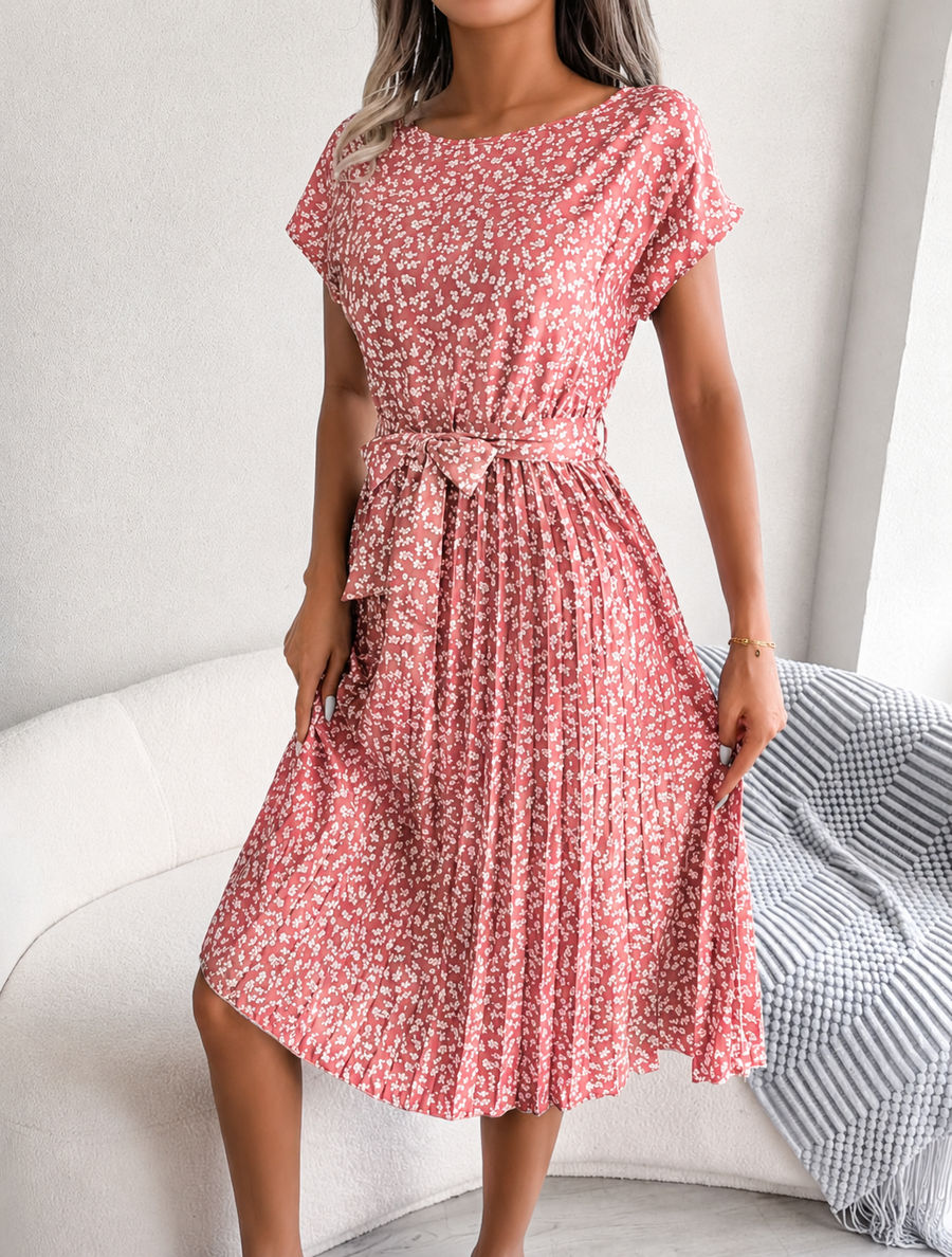 Callista | Women's Floral Belted Midi Dress