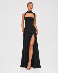 Kirsty – Corset Maxi Dress with Scarf