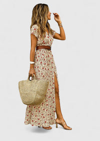 Alleta | Sophisticated Maxi Dress Red