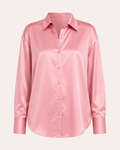 Hannelore Satin Button-Up Blouse