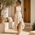 Hazel - Elegant Asymmetric Midi Dress