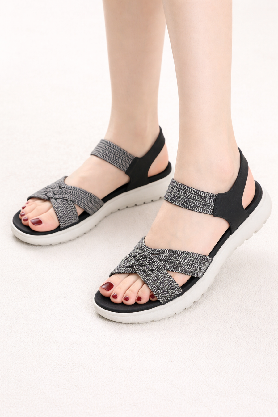 Valery Orthopedic Elastic-Strap Sandals