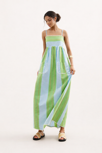 Liora Striped Maxi Dress with Straps