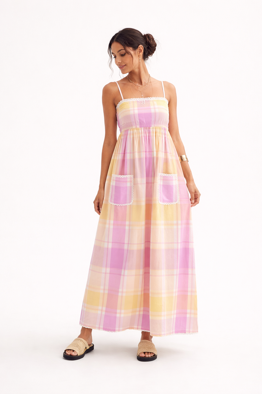 Liora Striped Maxi Dress with Straps