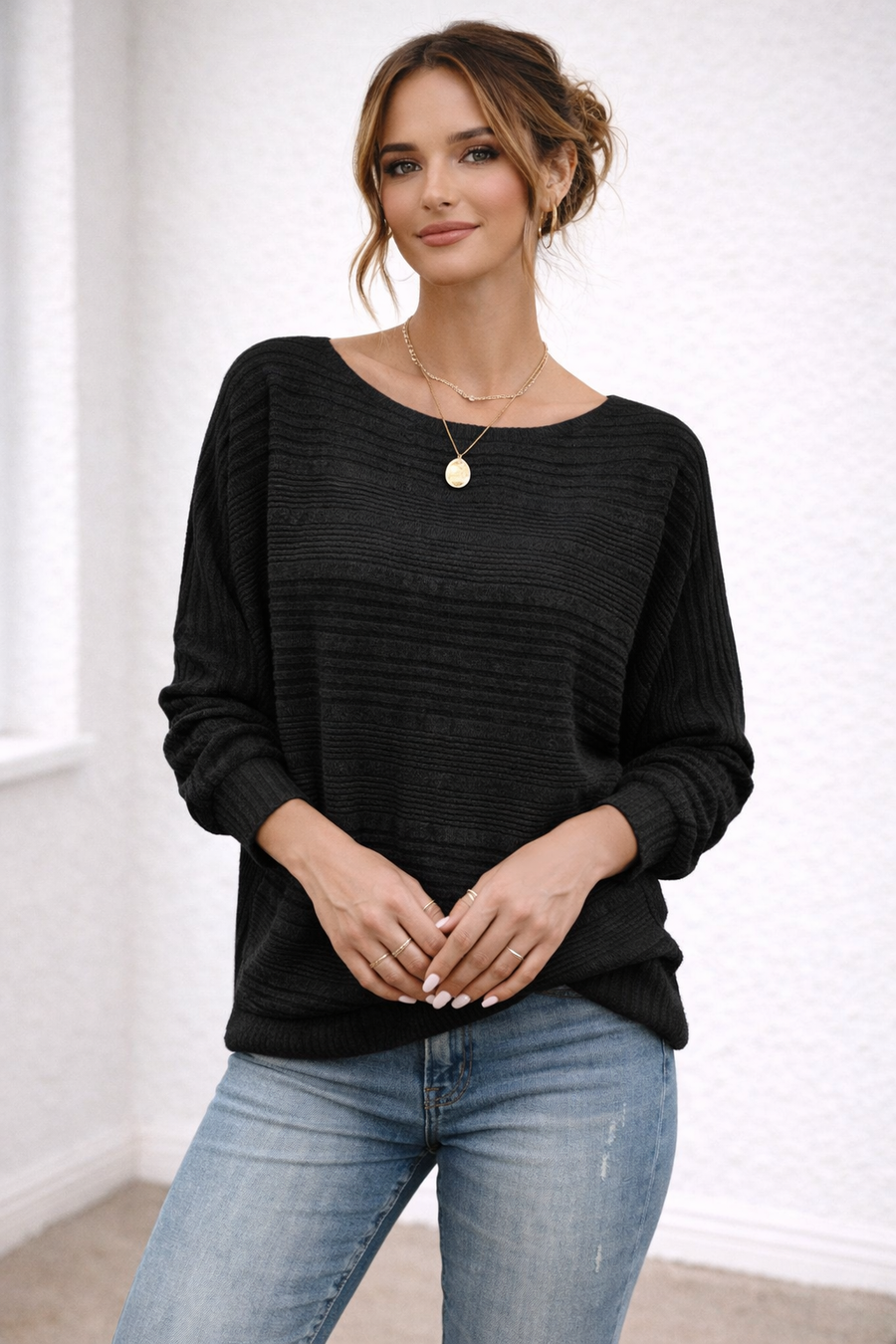 Anniken Batwing Knit Sweater