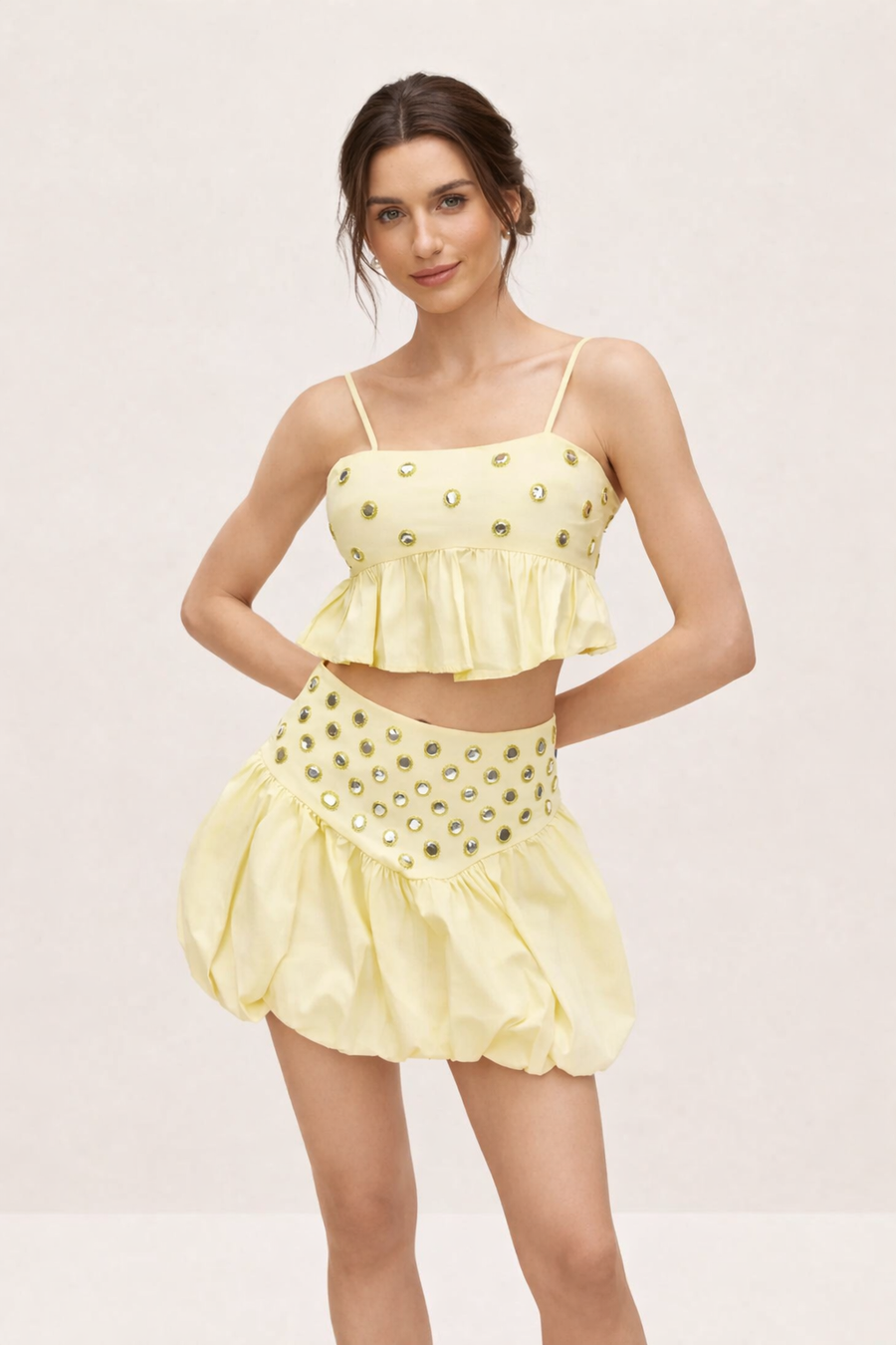 Mirel Halter Set with Puff Skirt