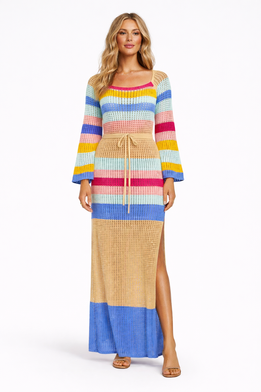 Sophie Open-Knit Maxi Beach Dress