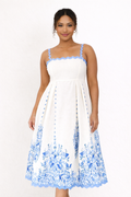 Natalia Printed Strappy Midi Dress