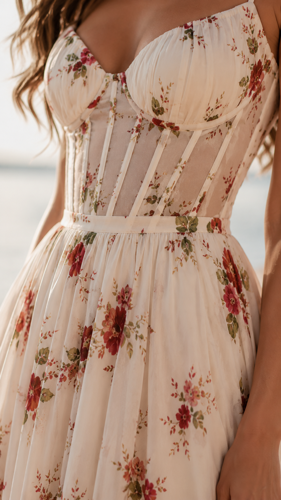 Queniva – Romantic Floral Barcelona Maxi Dress