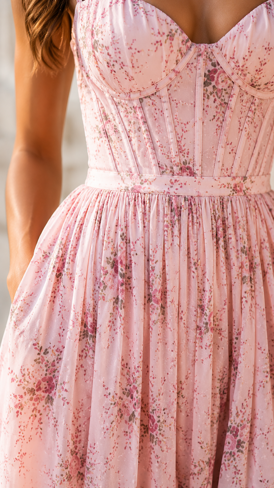 Queniva – Romantic Floral Barcelona Maxi Dress