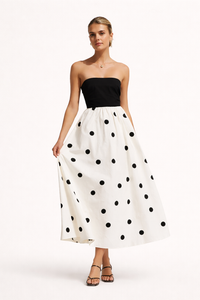 Elske Polka Dot Maxi Dress