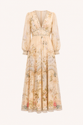 Connie Puff Sleeve Midi Dress