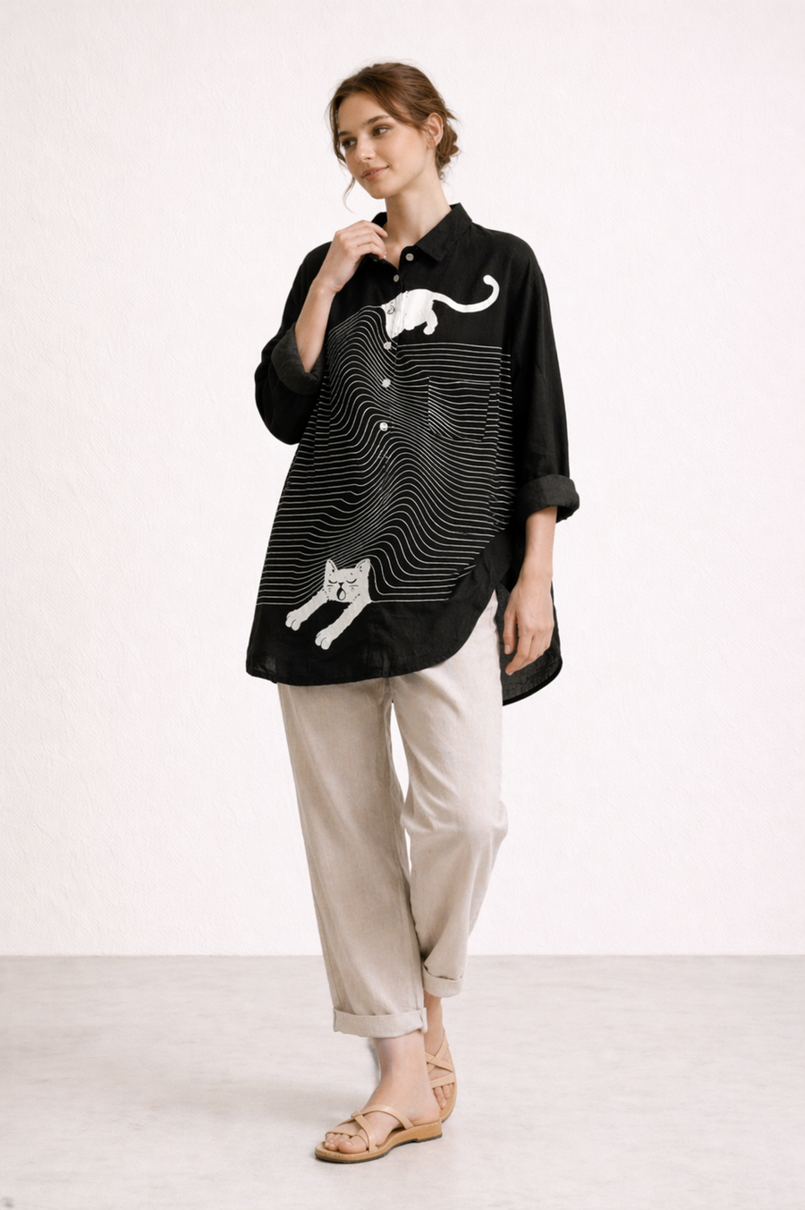 Gerlinde Printed Long Sleeve Blouse