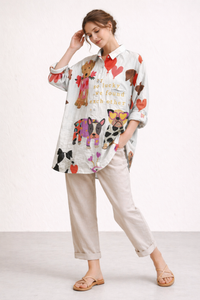 Gerlinde Printed Long Sleeve Blouse