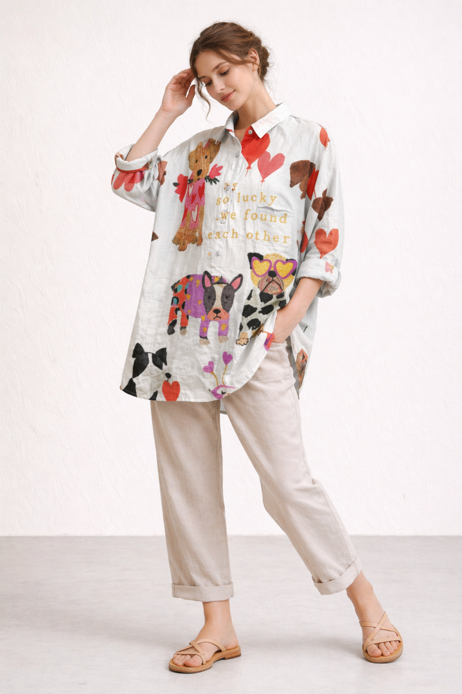 Gerlinde Printed Long Sleeve Blouse