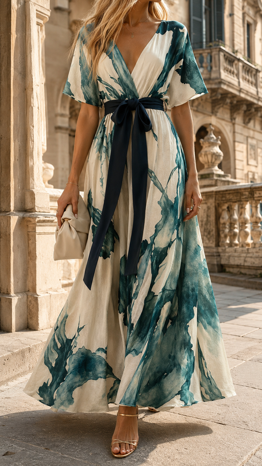 Nivara – Artistic Genova Wrap Maxi Dress