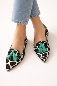 Zireth Animal Print Tassel Loafers