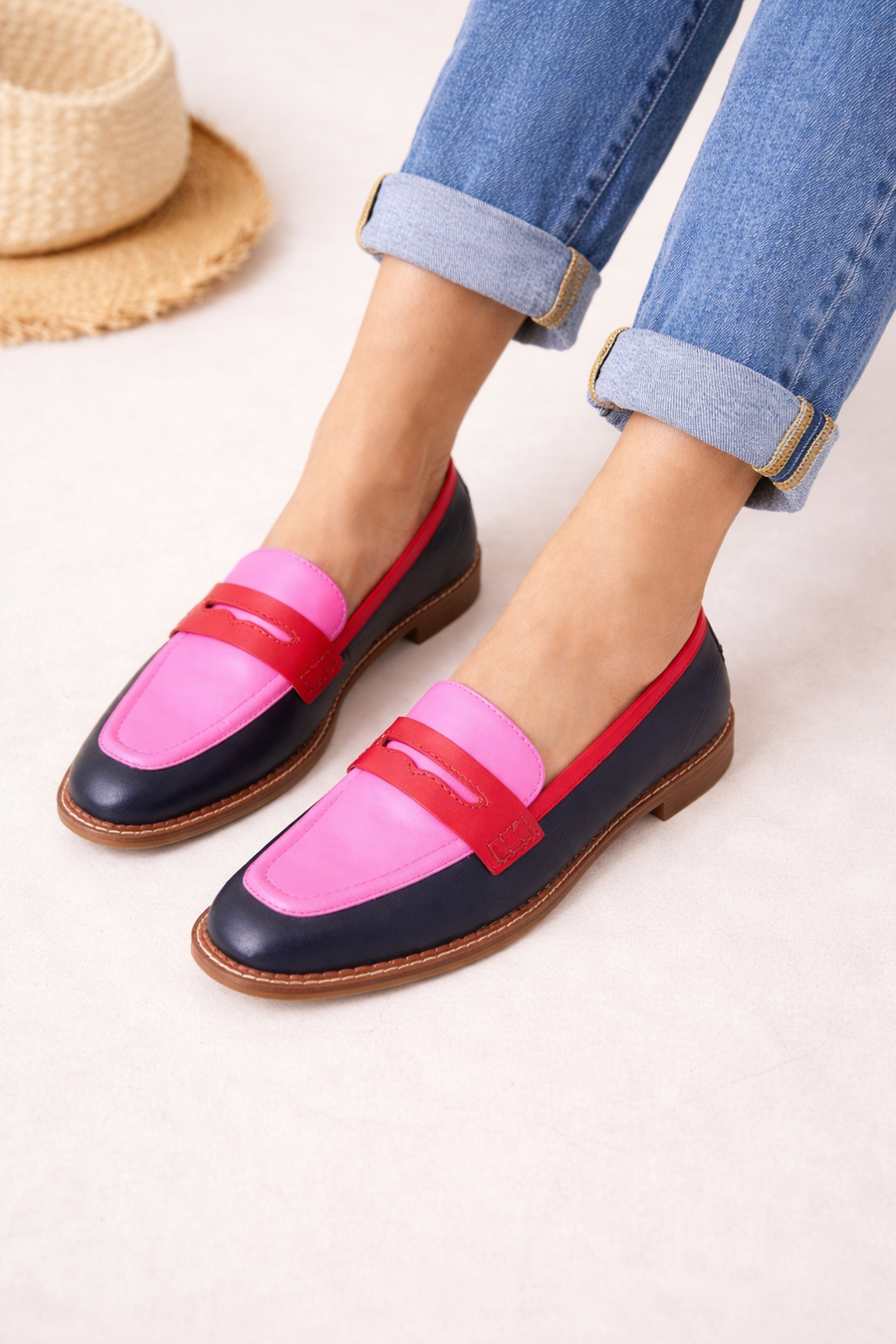 Lurexa Two-Tone Loafers