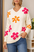 Sahori V-Neck Knit Sweater