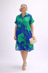 Nina Floral Midi Shirt Dress